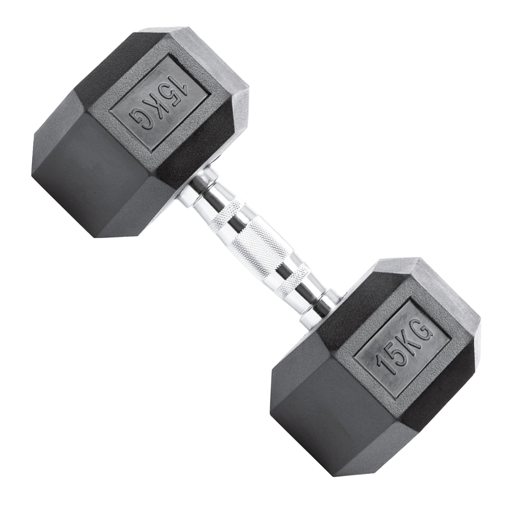 Halteres Dumbbell Sextavado Emborrachados Envolst
