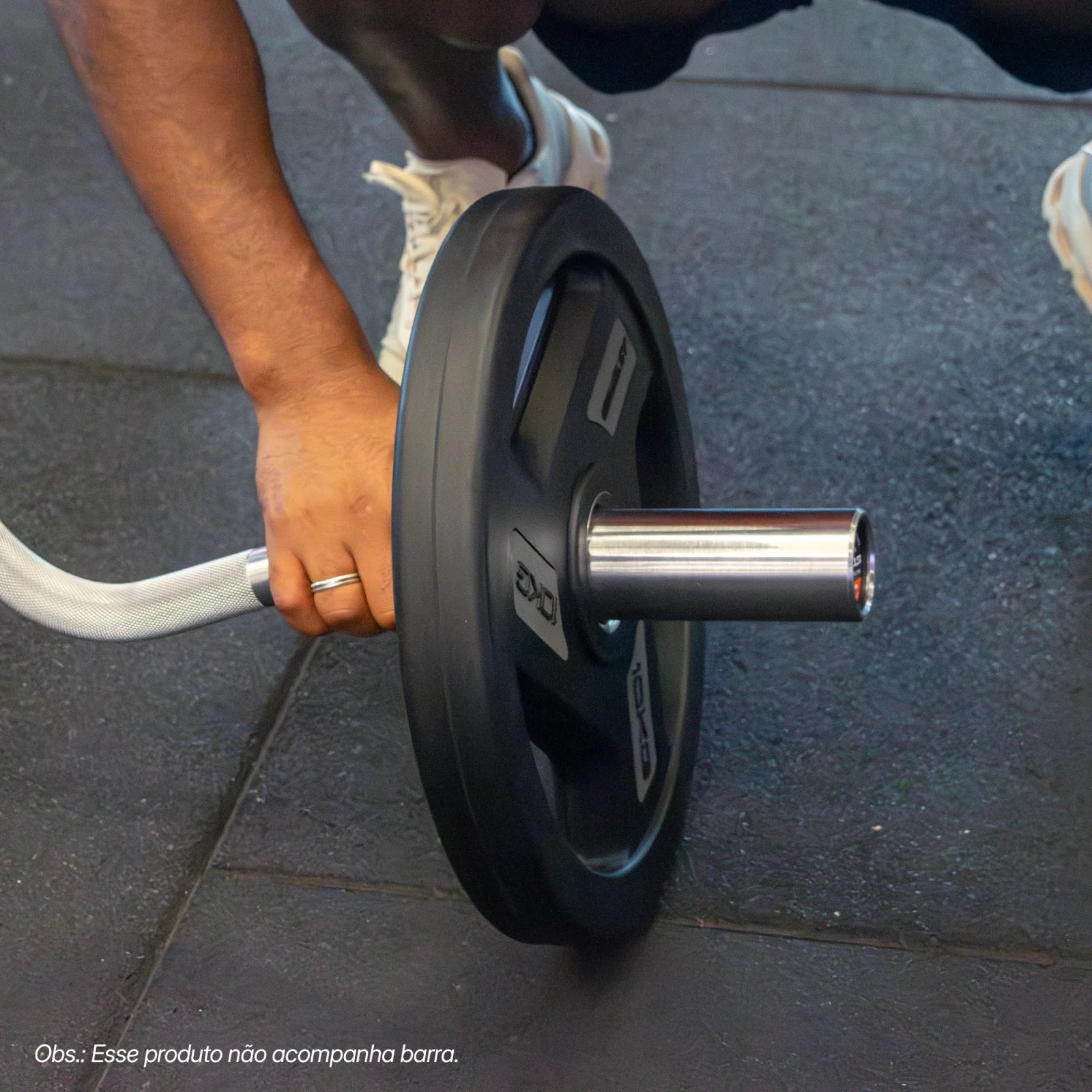 Anilha Olímpica Injetada com Anel de Metal 10Kg Envolst