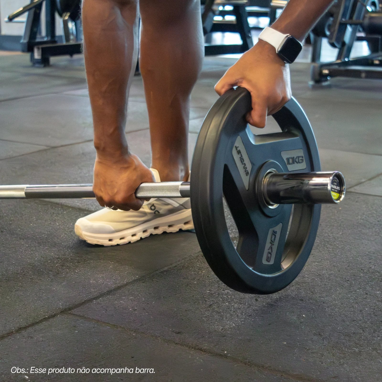 Anilha Olímpica Injetada com Anel de Metal 10Kg Envolst