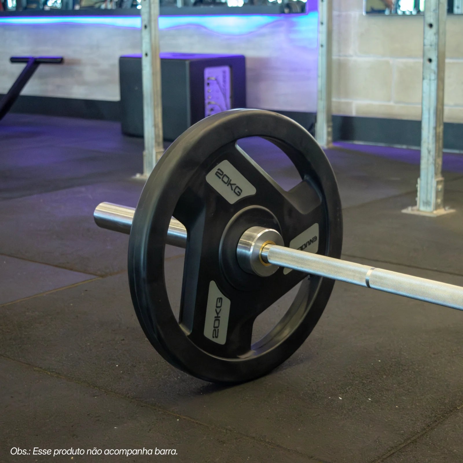 Anilha Olímpica Injetada com Anel de Metal 20Kg Envolst