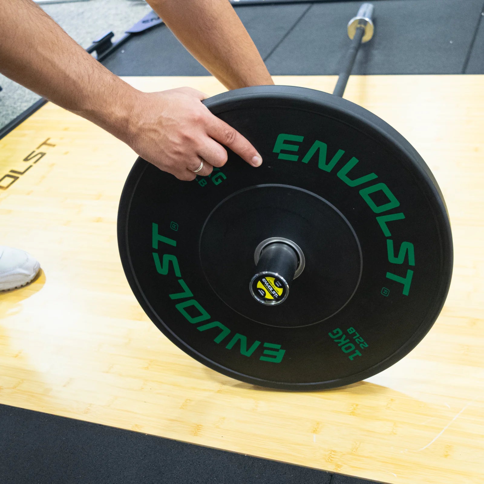 Anilha Olímpica Bumper para Crossfit e LPO IWF 10Kg Envolst