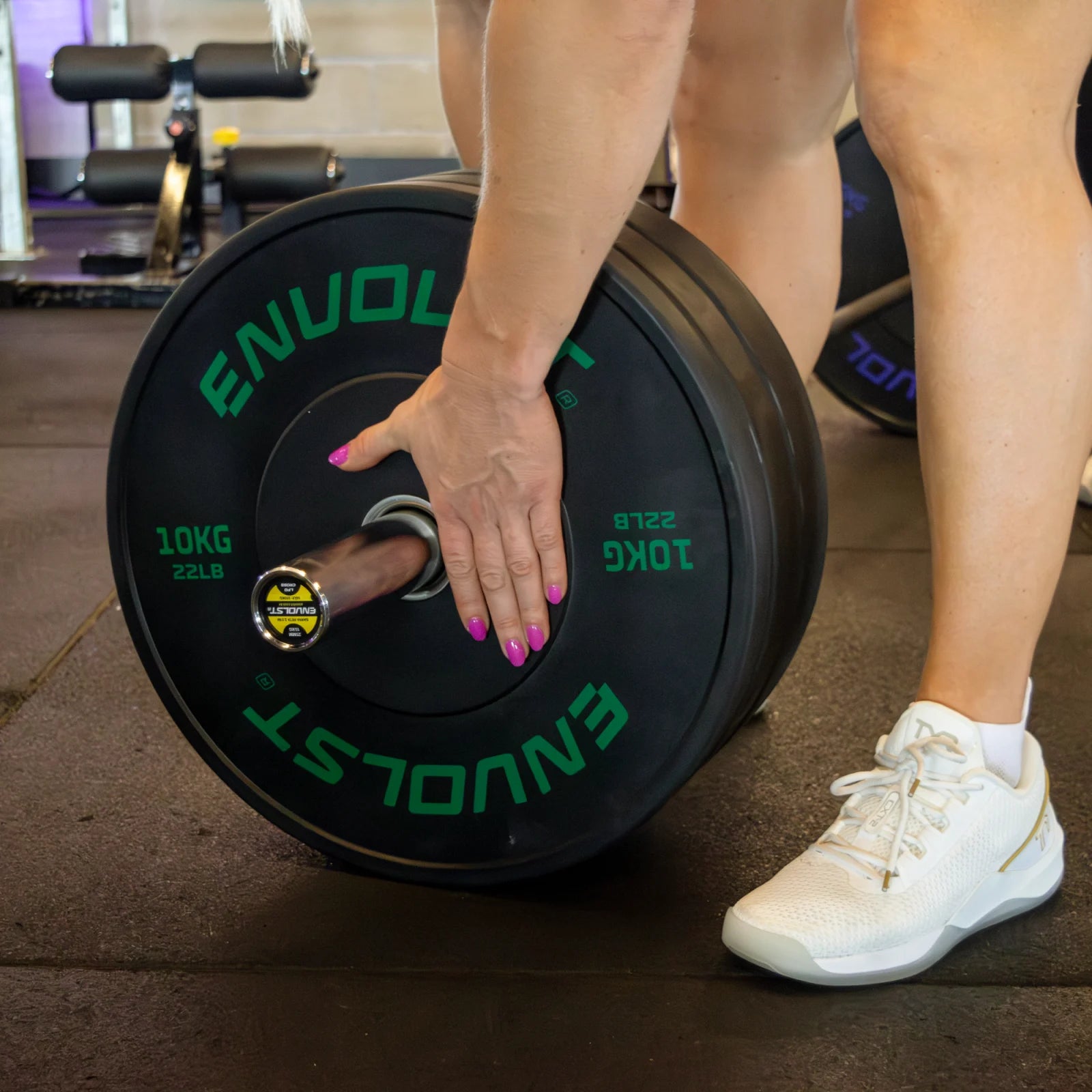 Anilha Olímpica Bumper para Crossfit e LPO IWF 10Kg Envolst