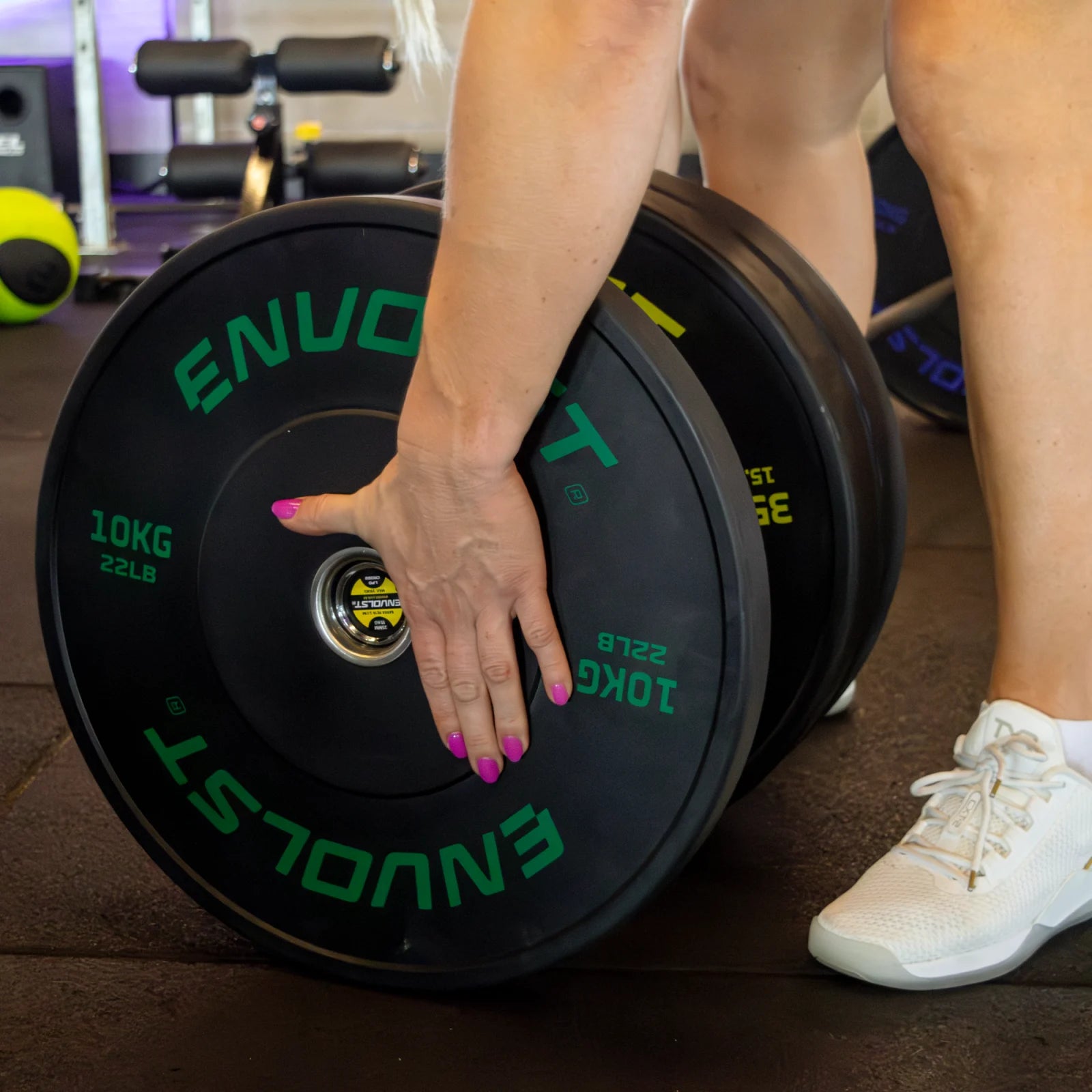 Anilha Olímpica Bumper para Crossfit e LPO IWF 10Kg Envolst