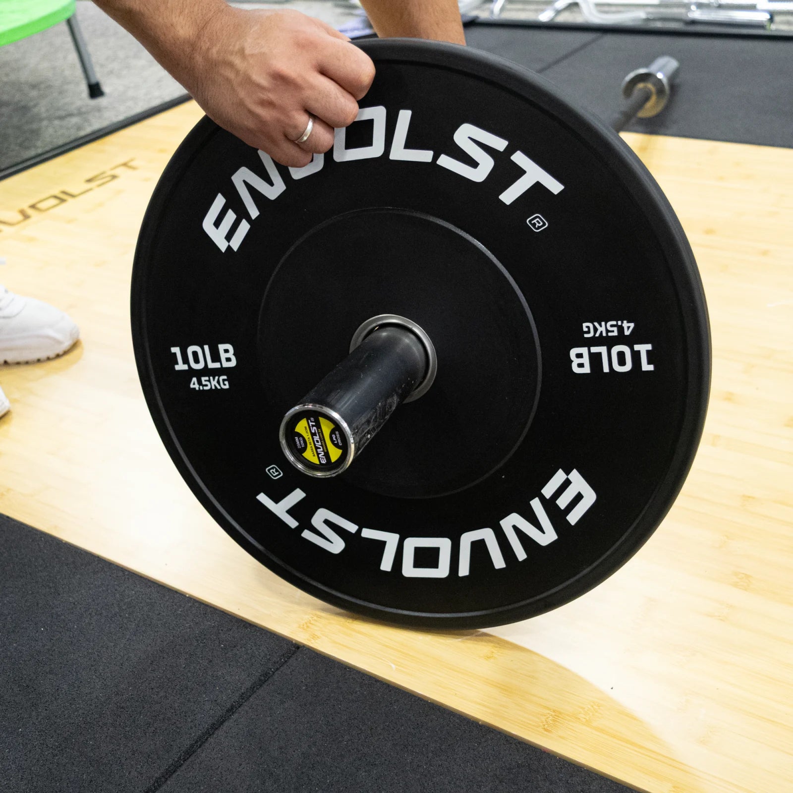 Anilha Olímpica Bumper para Crossfit e LPO IWF 10Lb Envolst