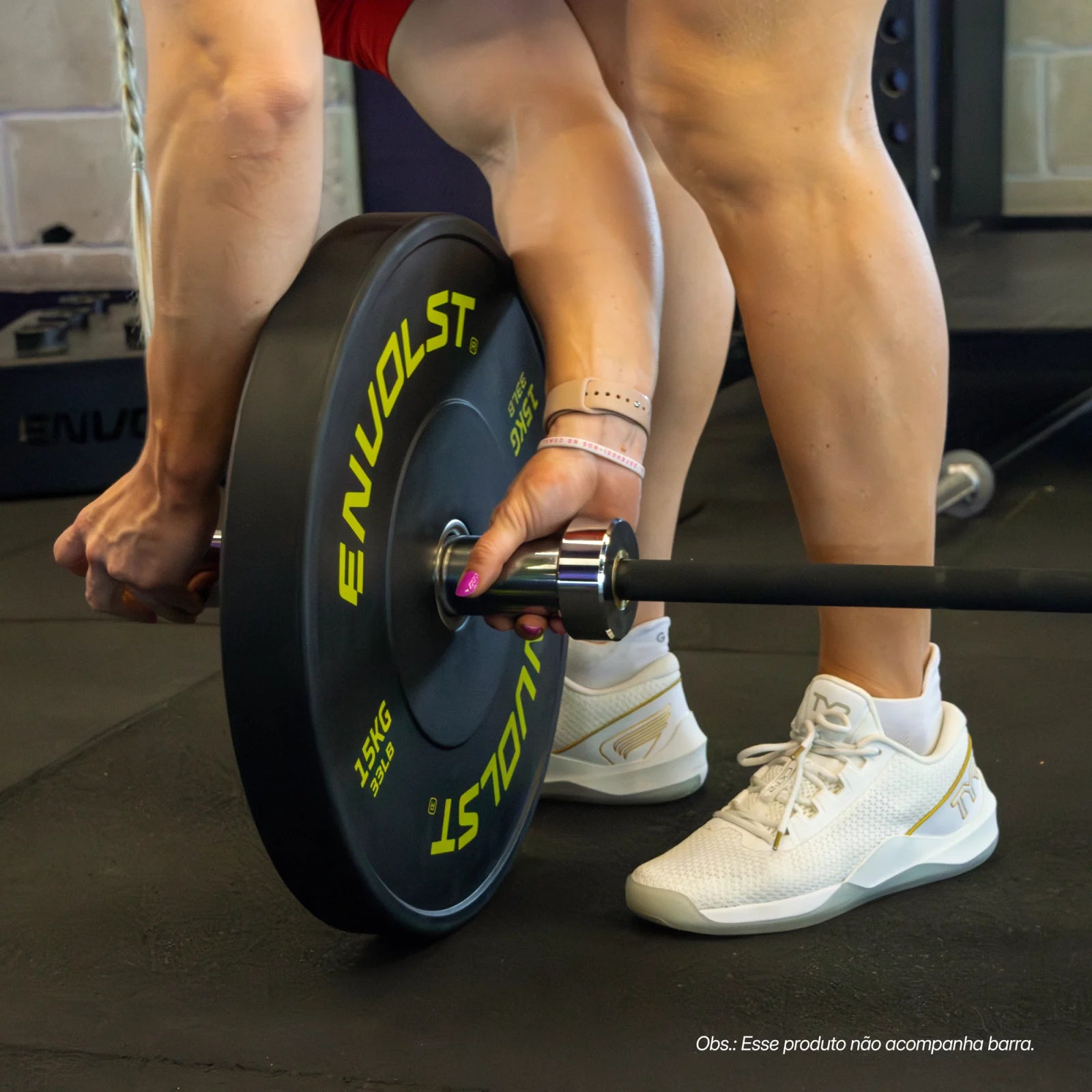 Anilha Olímpica Bumper para Crossfit e LPO IWF 15Kg Envolst