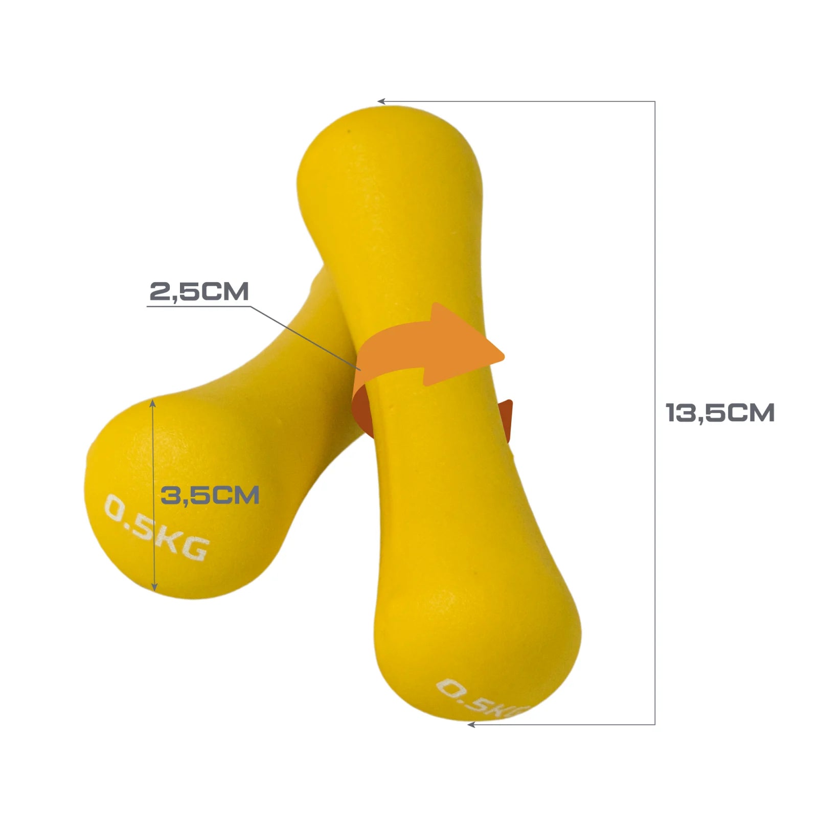 Conjunto 6 Halteres Neoprene 0,5 1 e 1,5kg e Suporte Envolst