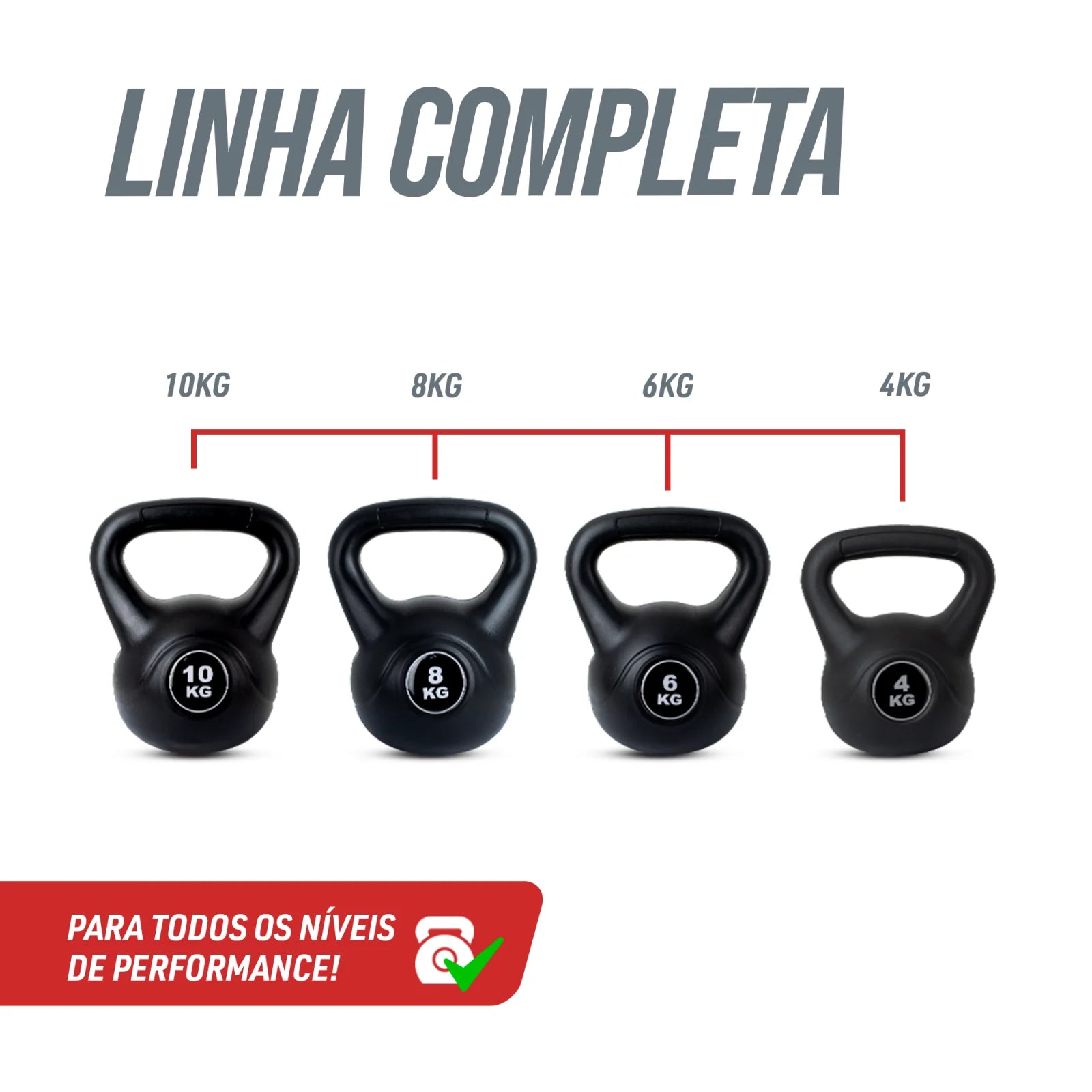Kettlebell 4Kg Cement Treino Funcional e Musculação Envolst