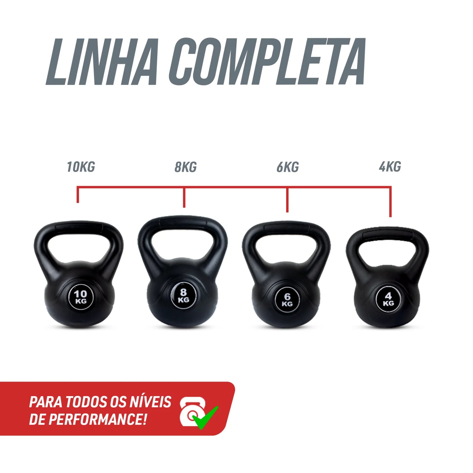 Kettlebell 6Kg Cement Treino Funcional e Musculação Envolst