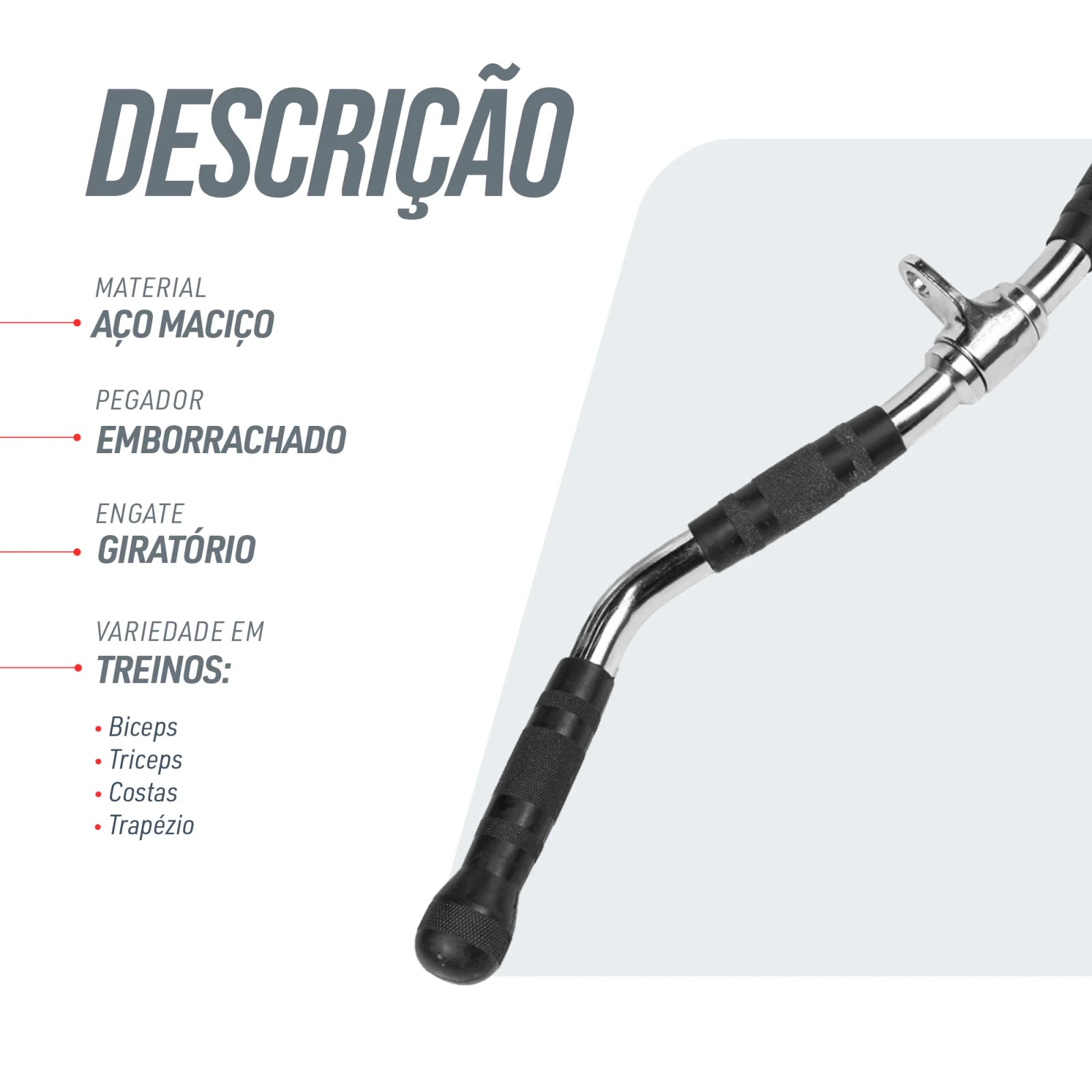 Puxador W 70cm Pulley Cromado Maciço com Giro Envolst