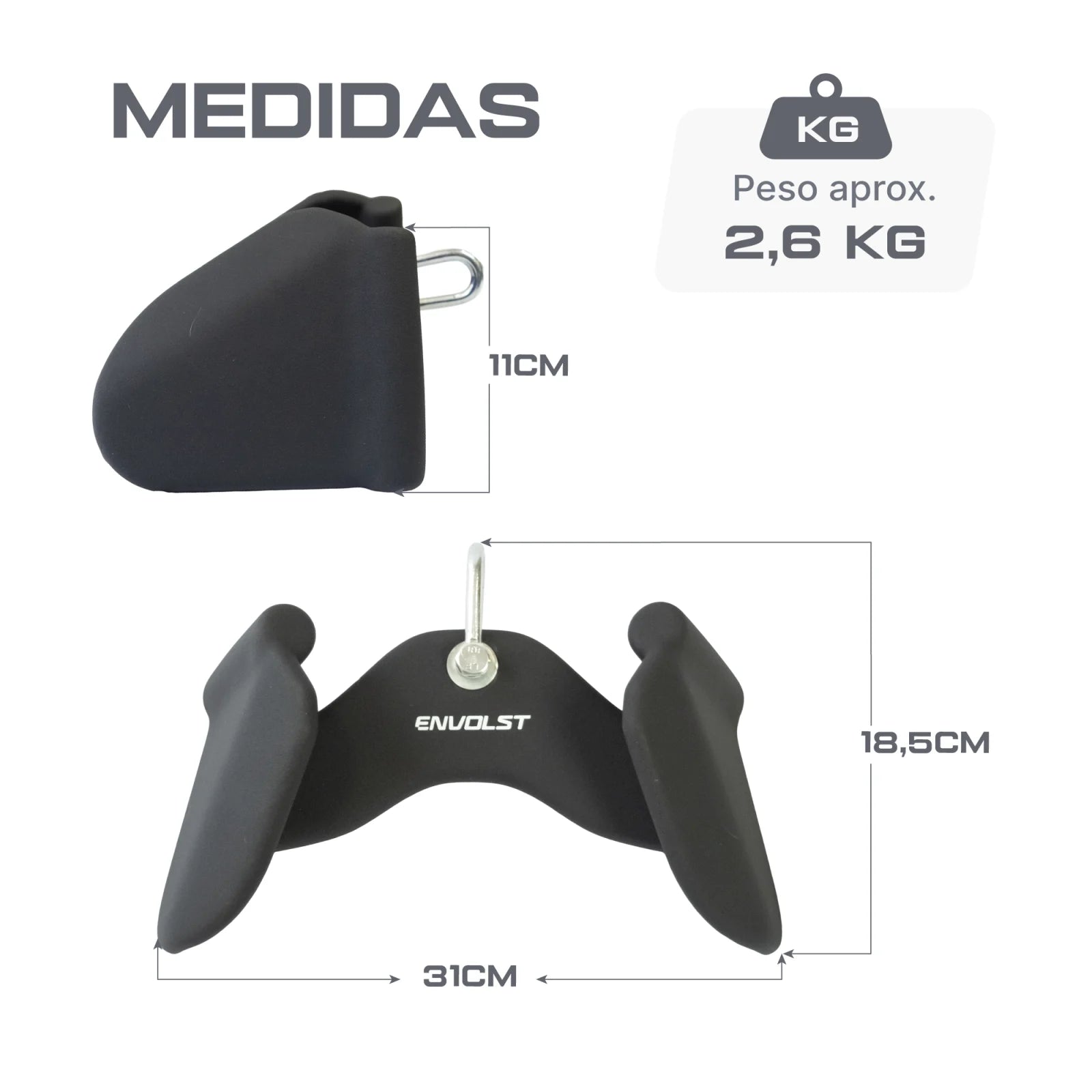 Puxador Premium Anatômico Pegada Fechada 31cm