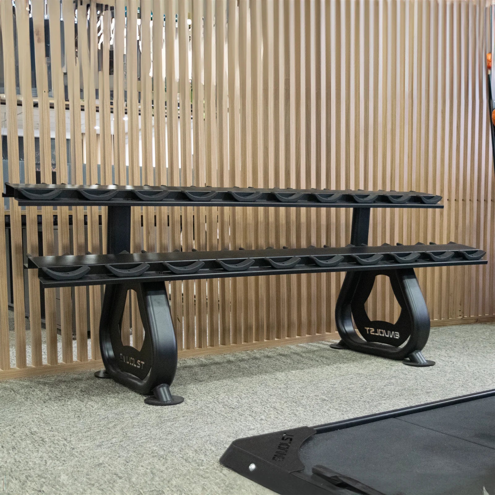 Suporte Expositor Horizontal para 10 Pares de Dumbbells Envolst