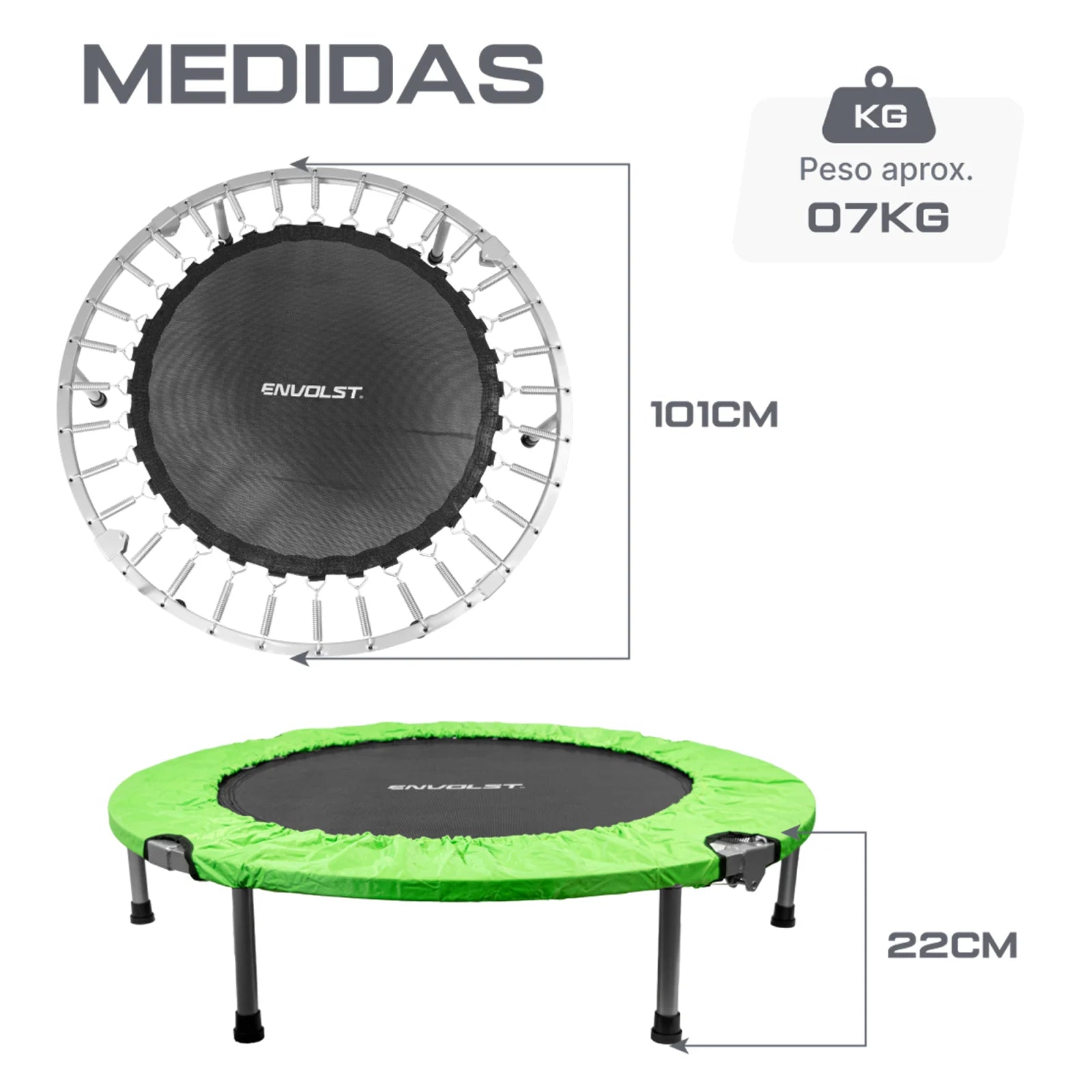Cama Elástica Mini Jump Dobrável Profissional e Capa Envolst