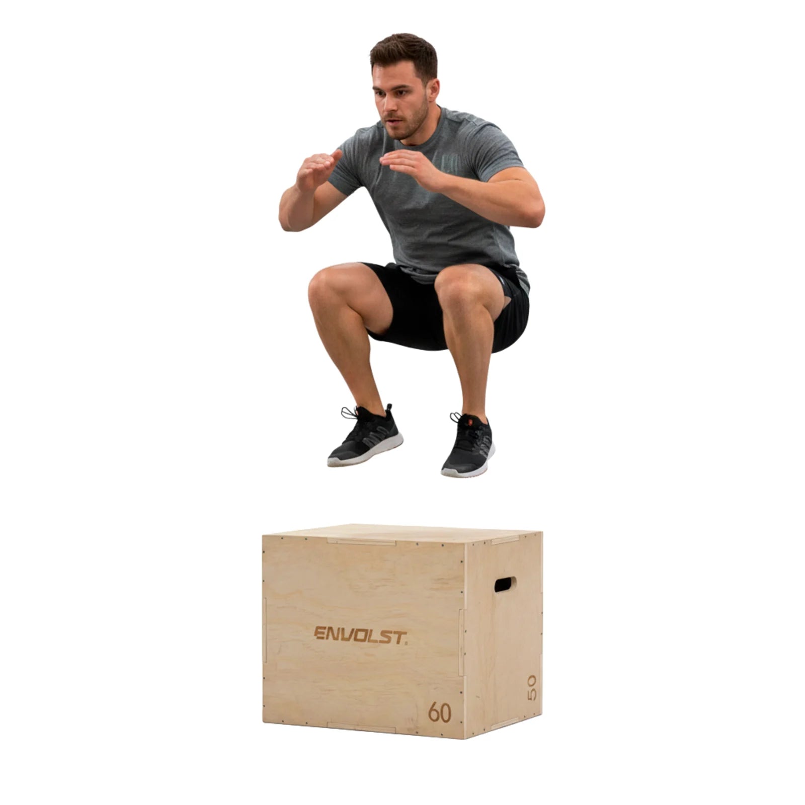 Caixa de Salto Plyobox para Crossfit 50x60x75cm 18mm Envolst
