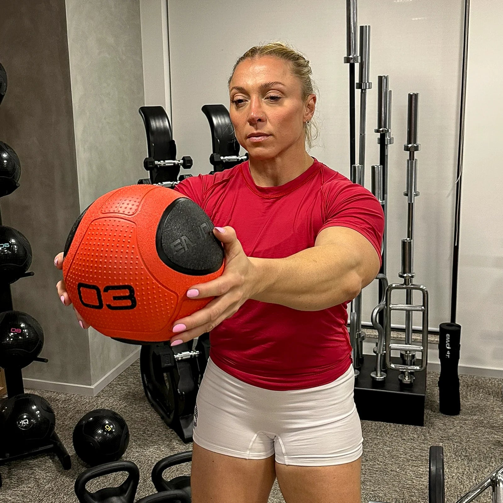 Medicine Ball 3Kg em Borracha com Quique Envolst