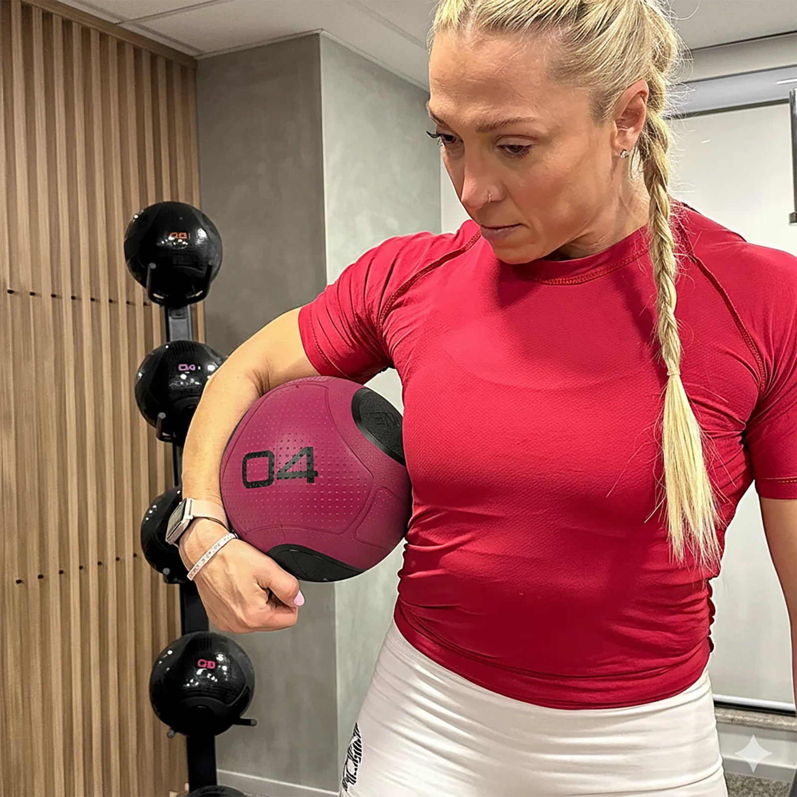 Medicine Ball 4Kg em Borracha com Quique Envolst
