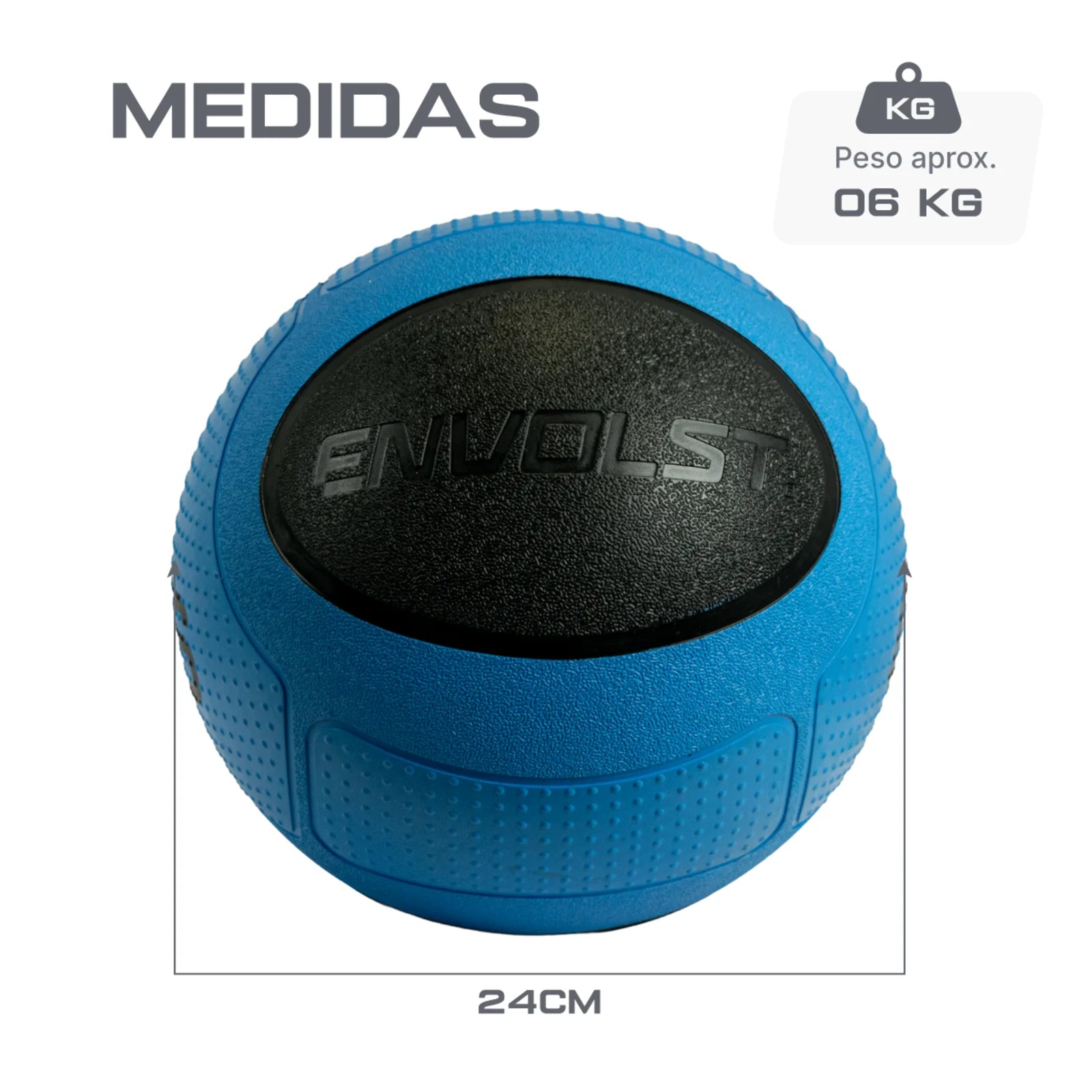 Medicine Ball 6Kg em Borracha com Quique Envolst