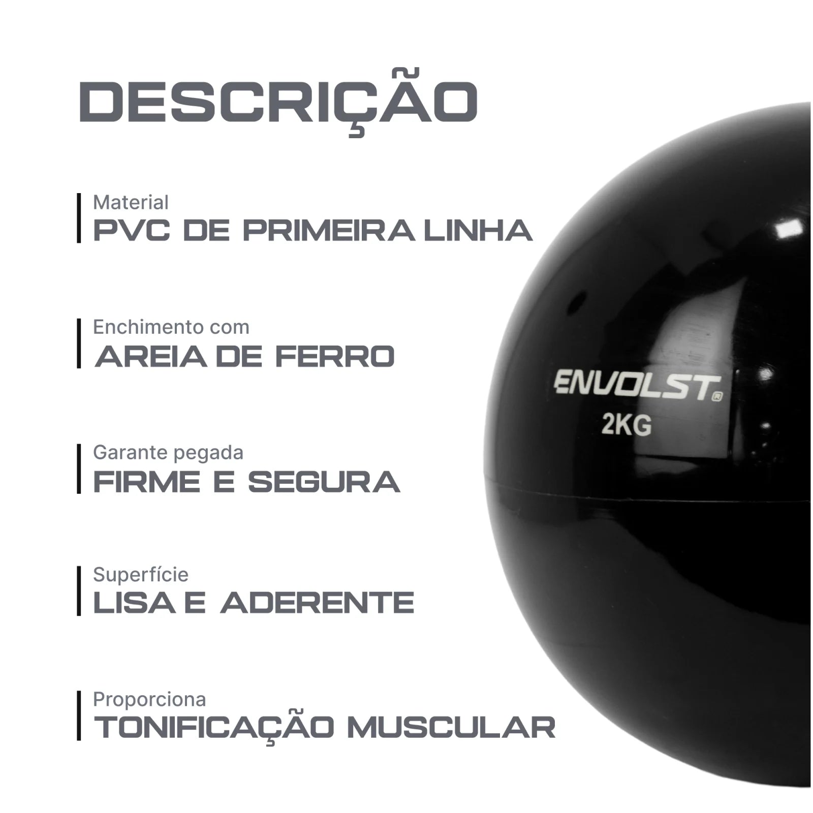 Bola Tonificadora Toning Ball 2kg Envolst
