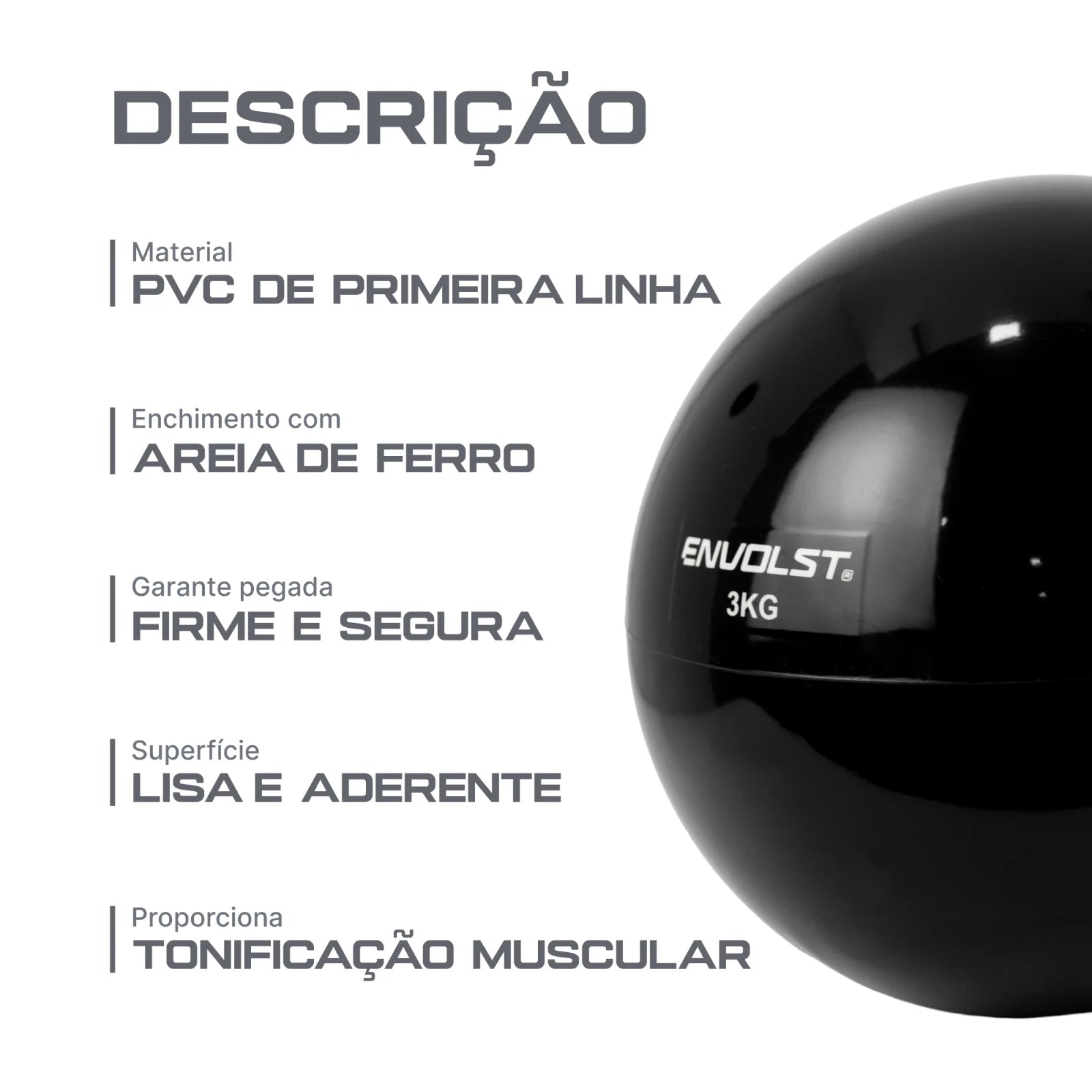 Bola Tonificadora Toning Ball 3kg Envolst