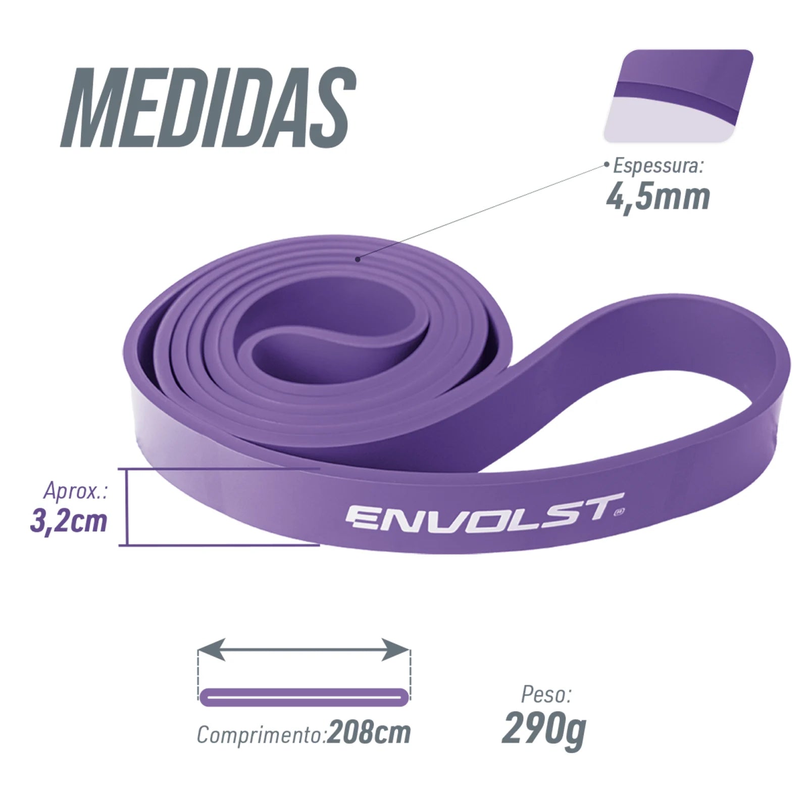 Super Band 3.2 Elástico Extensor Borracha Envolst