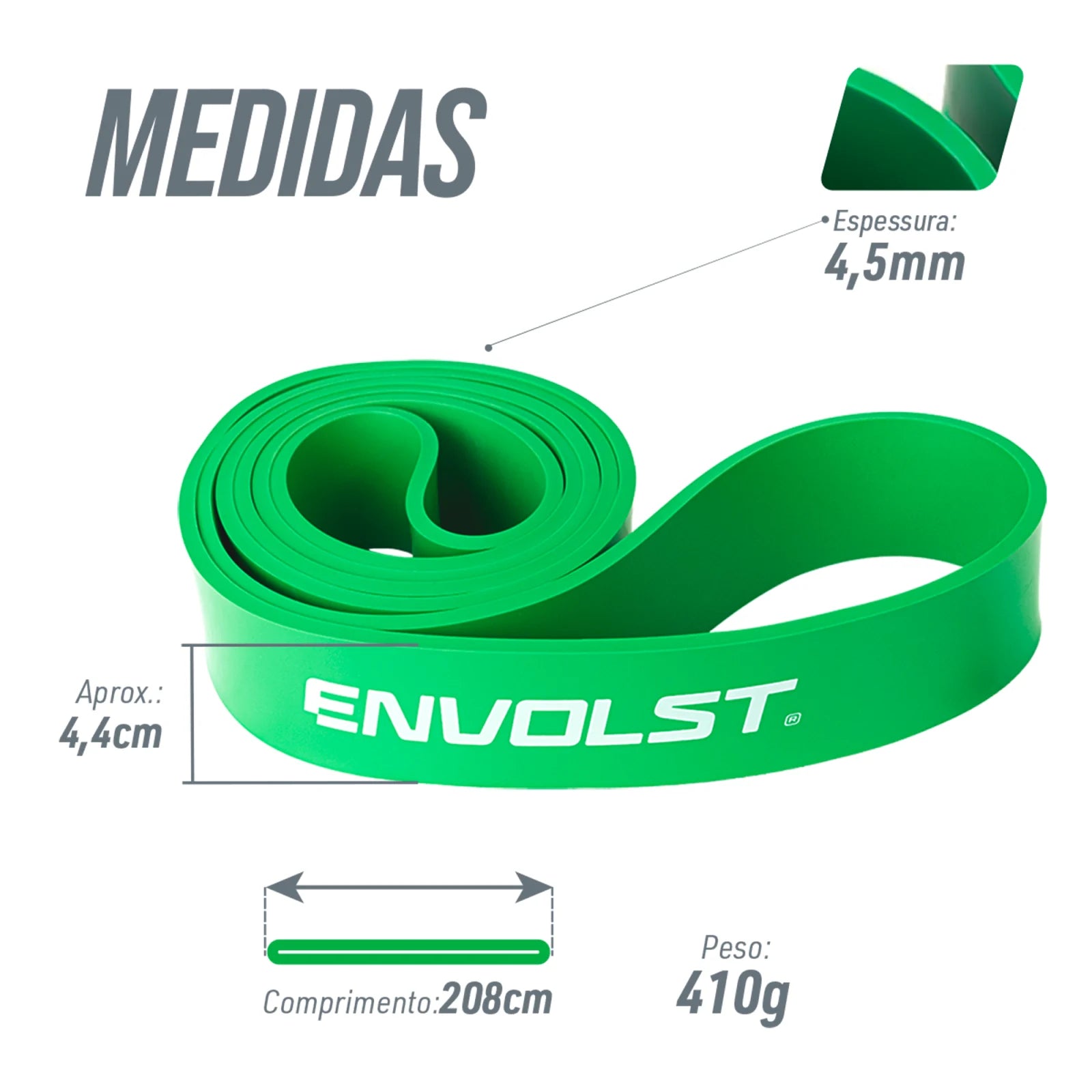 Super Band 4.4 Elástico Extensor Borracha Envolst