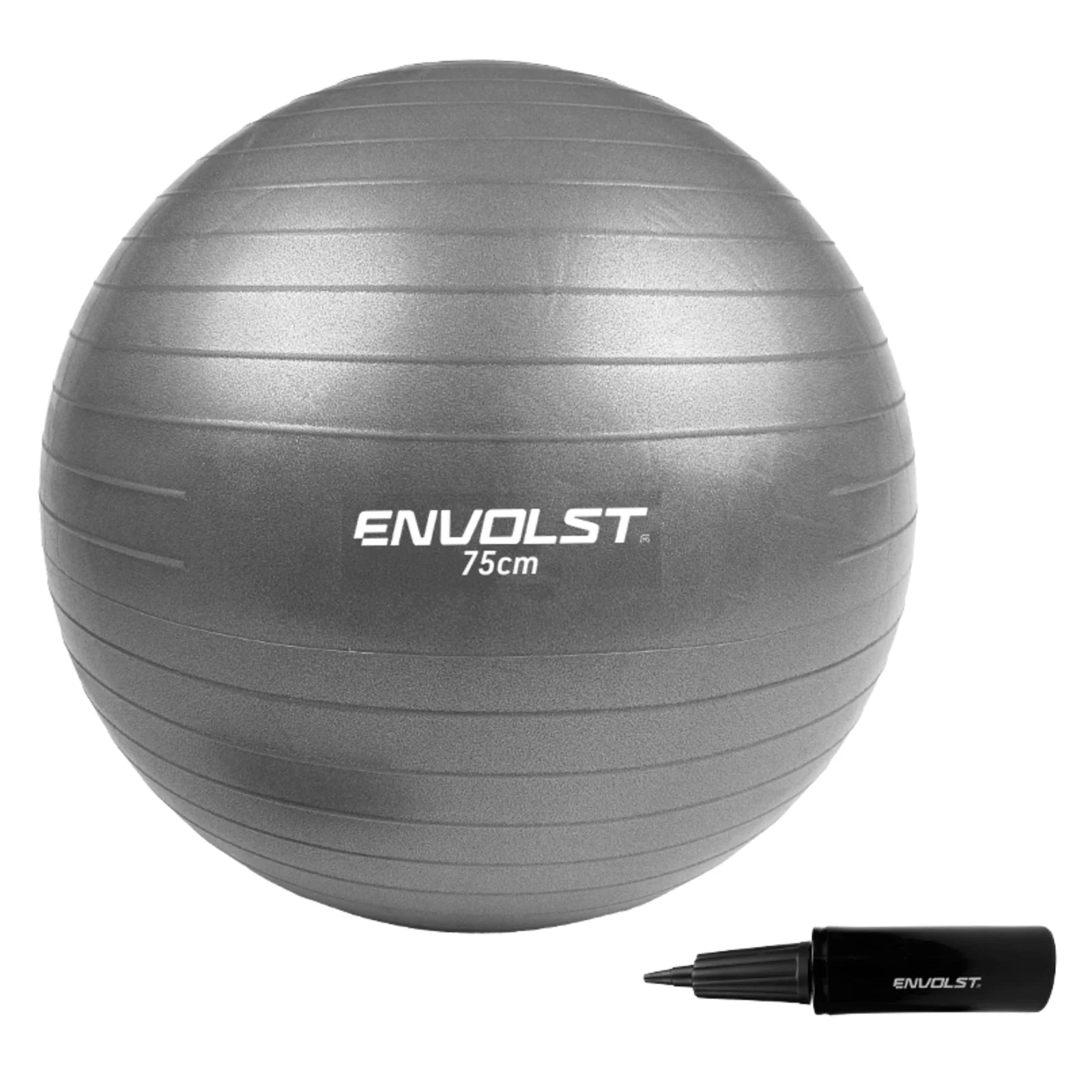 Bola Suíça Gym Ball 75cm Anti Estouro Envolst - Cinza