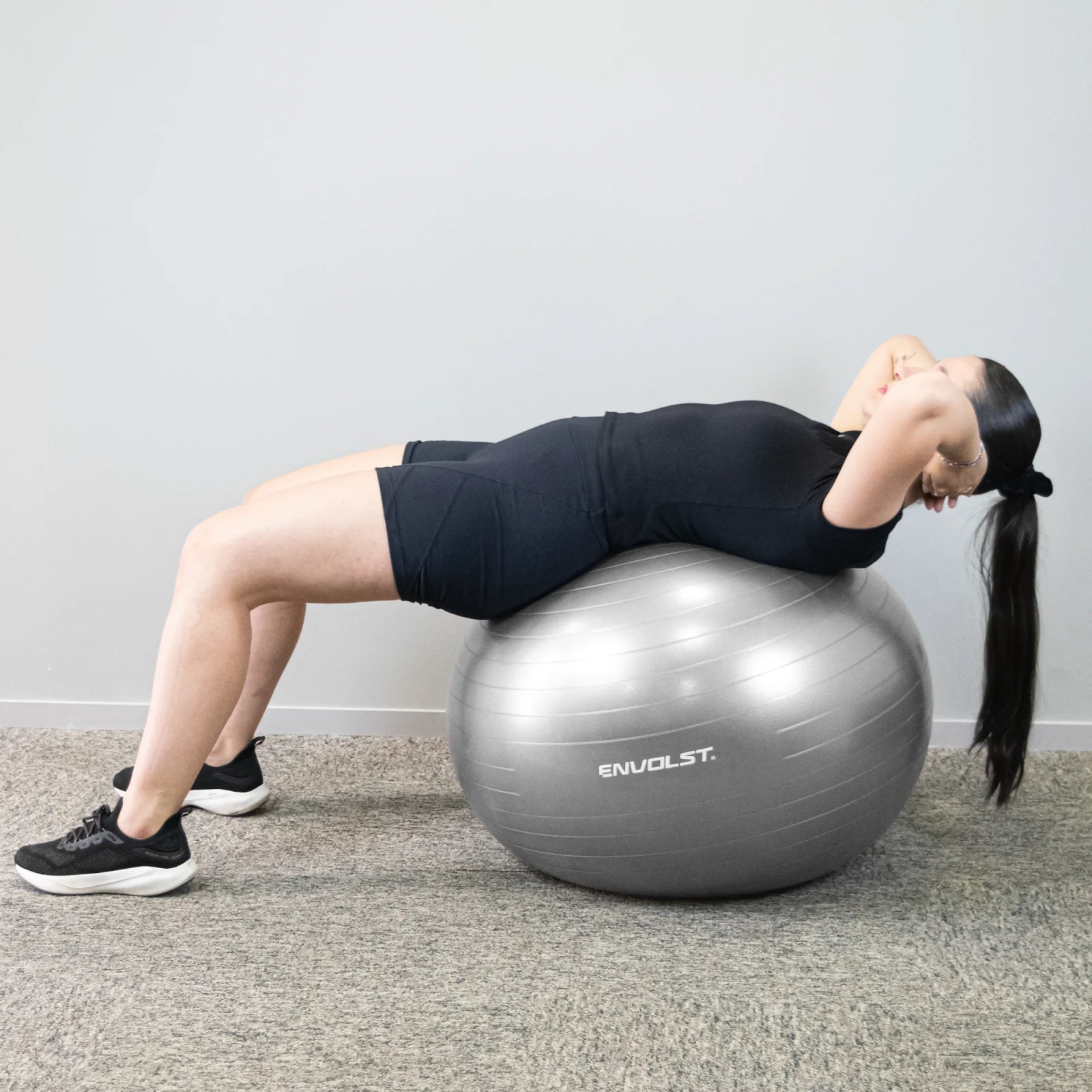 Bola Suíça Gym Ball 75cm Anti Estouro Envolst - Cinza