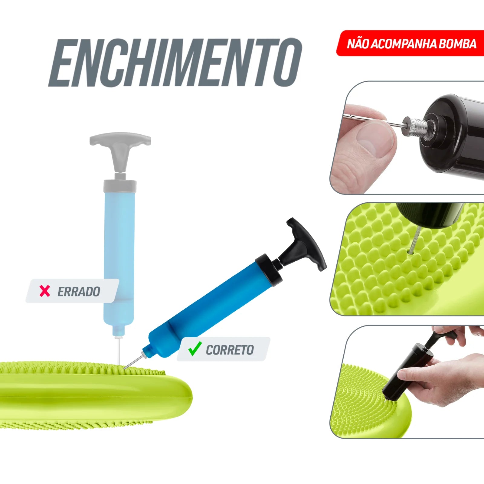 Disco de Equilíbrio Inflável Envolst - Verde