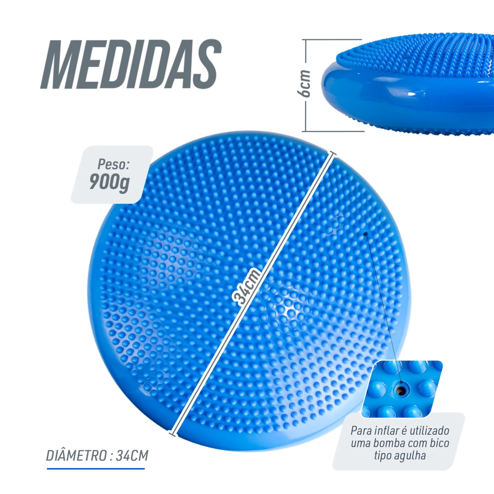 Disco de Equilíbrio Inflável Envolst - Azul