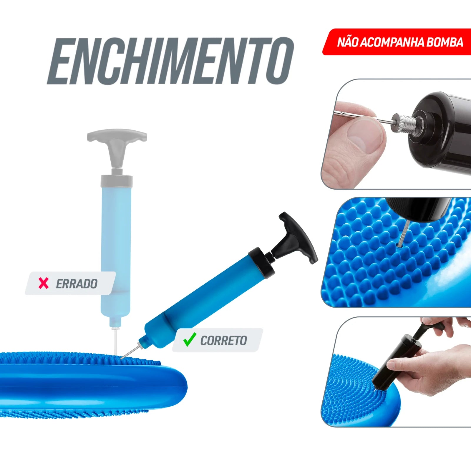 Disco de Equilíbrio Inflável Envolst - Azul