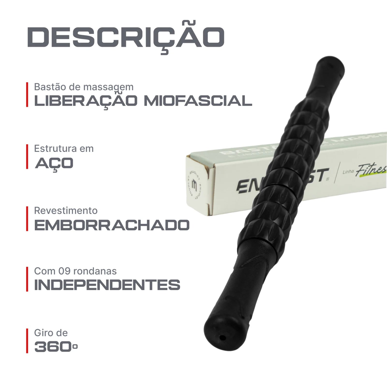Bastão de Massagem e Liberação Miofascial Envolst