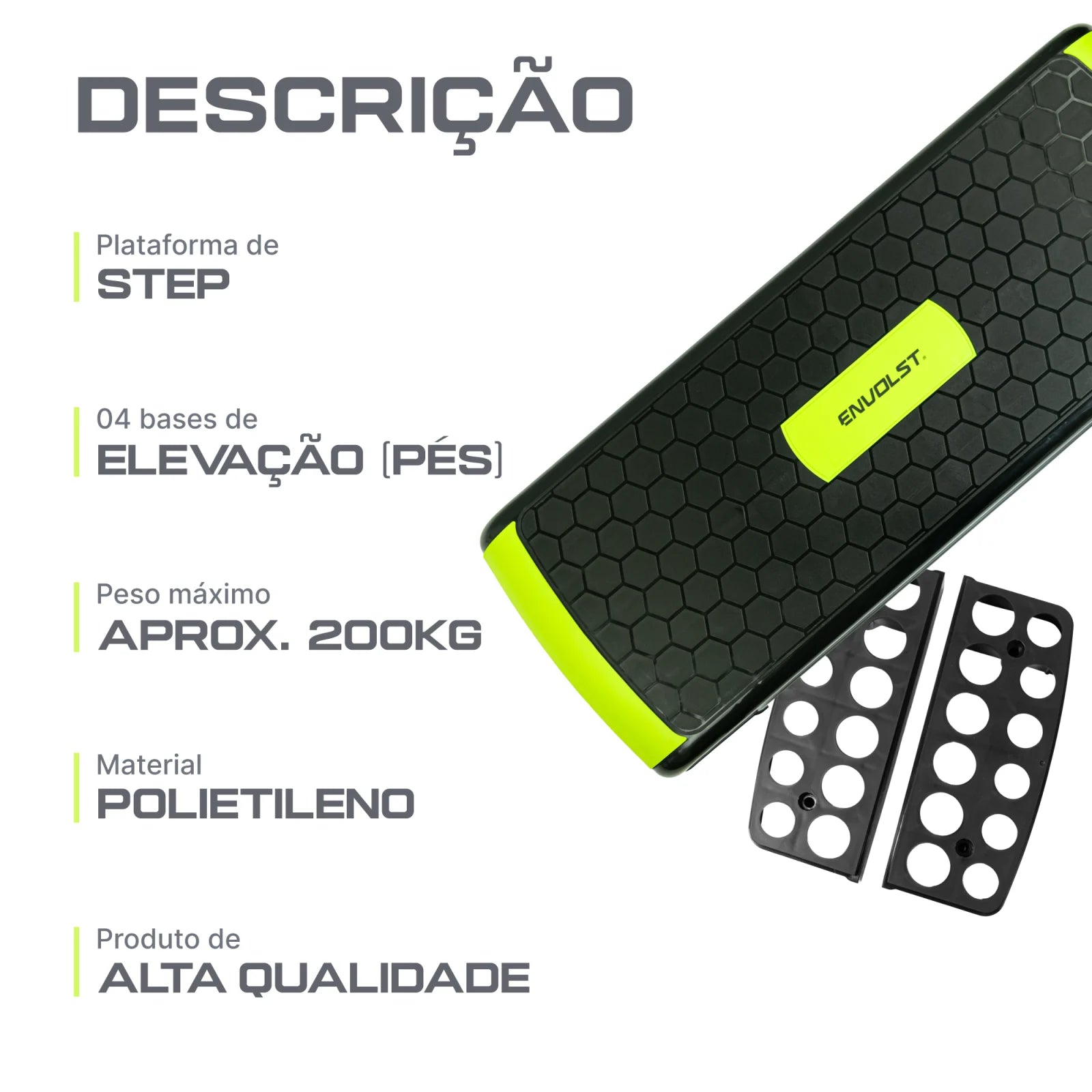 Step Fitness Profissional Ajustável 3 Alturas Envolst