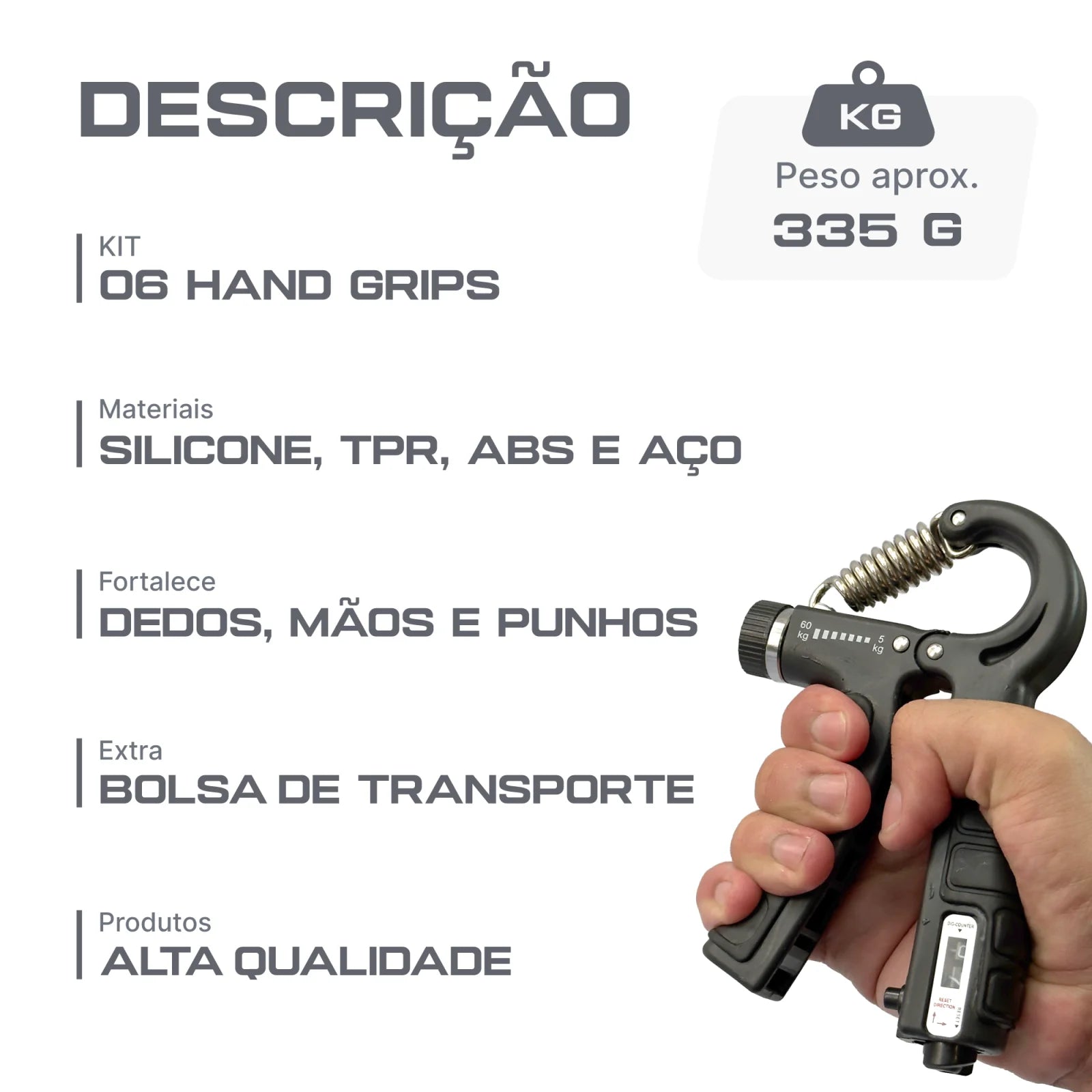 KIT Hand Grip 6 em 1