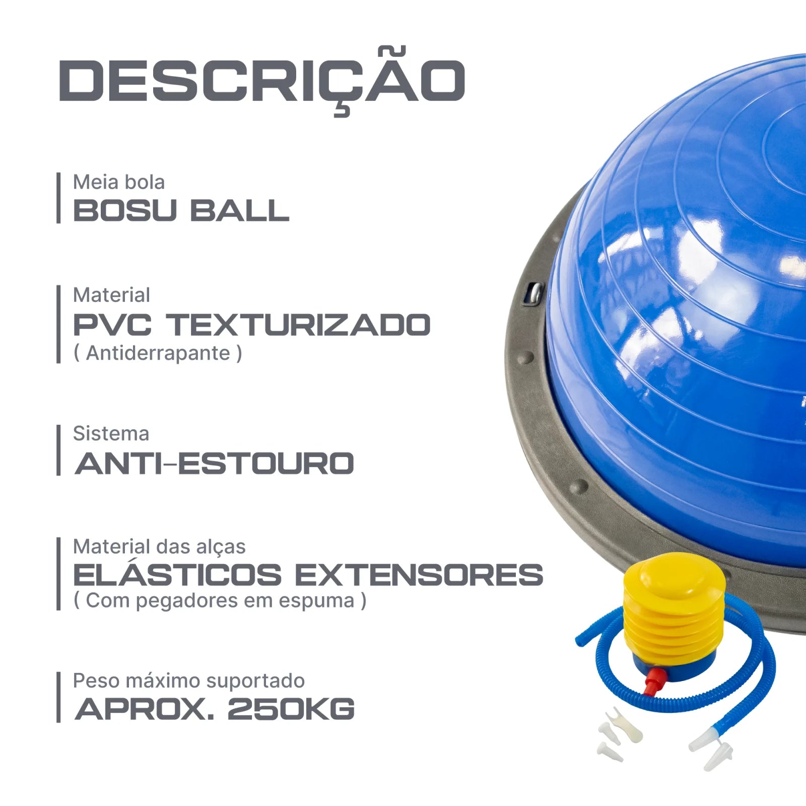 Bosu Ball 60cm com Alças