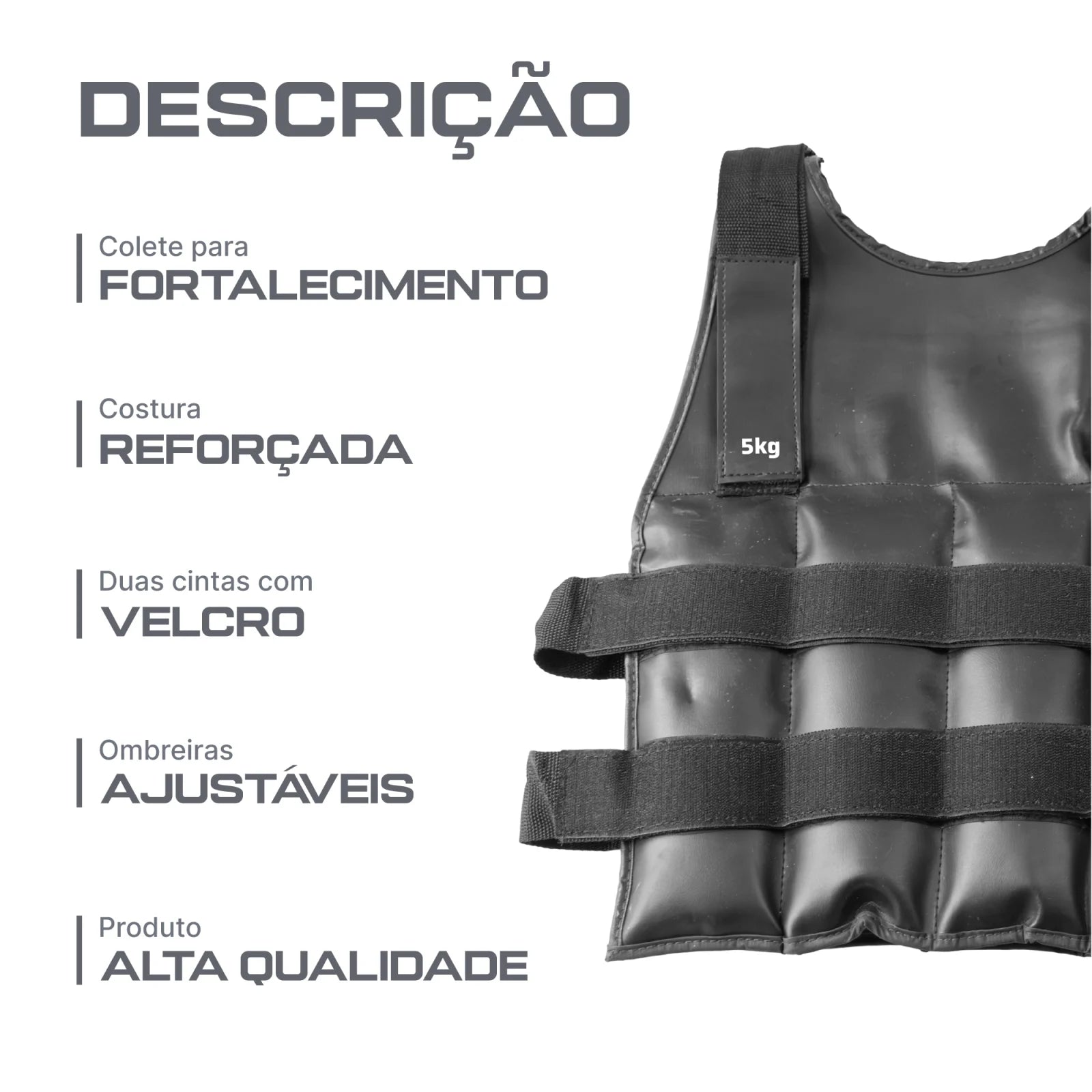 Colete com pesos para treinamento 5kg