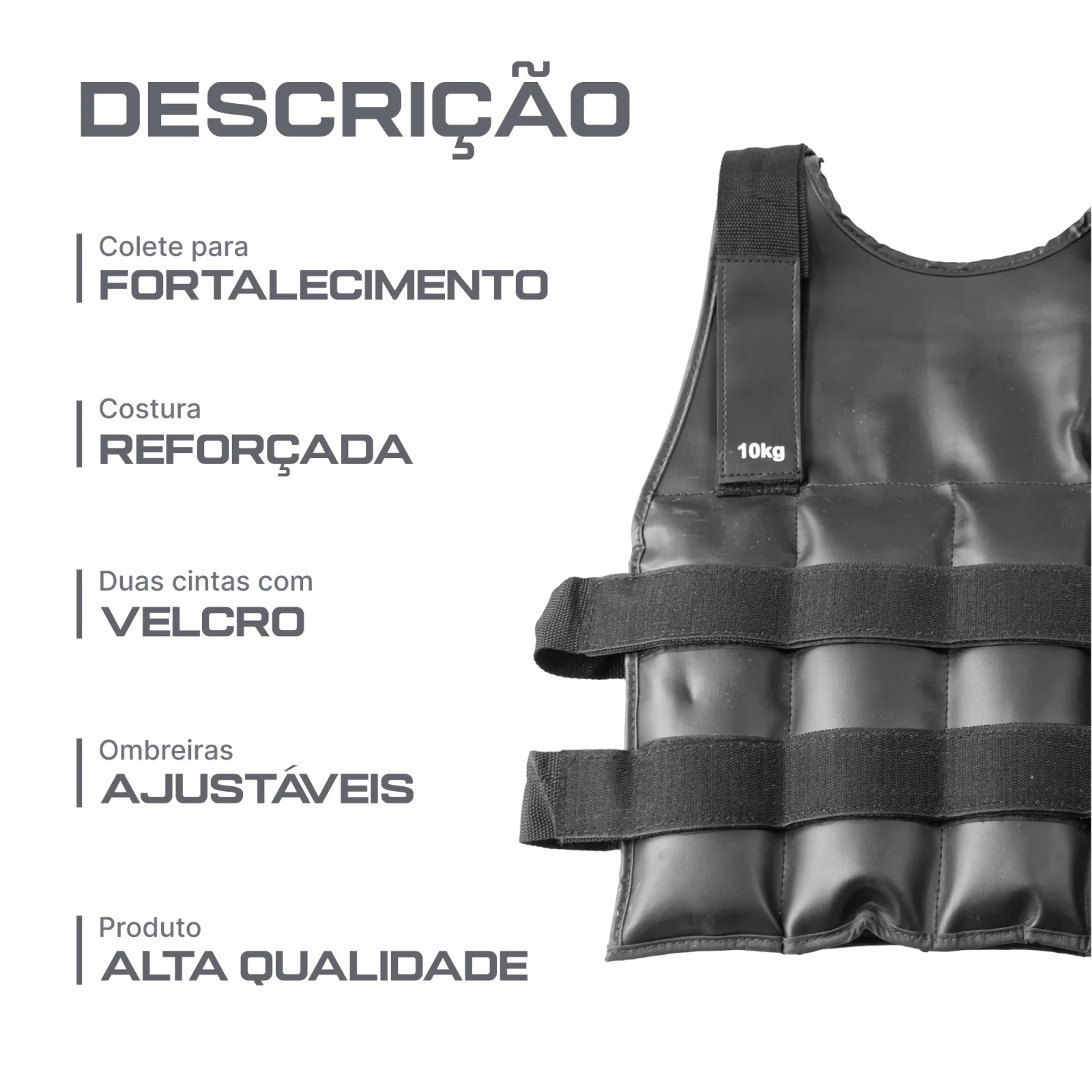 Colete com pesos para treinamento 10kg