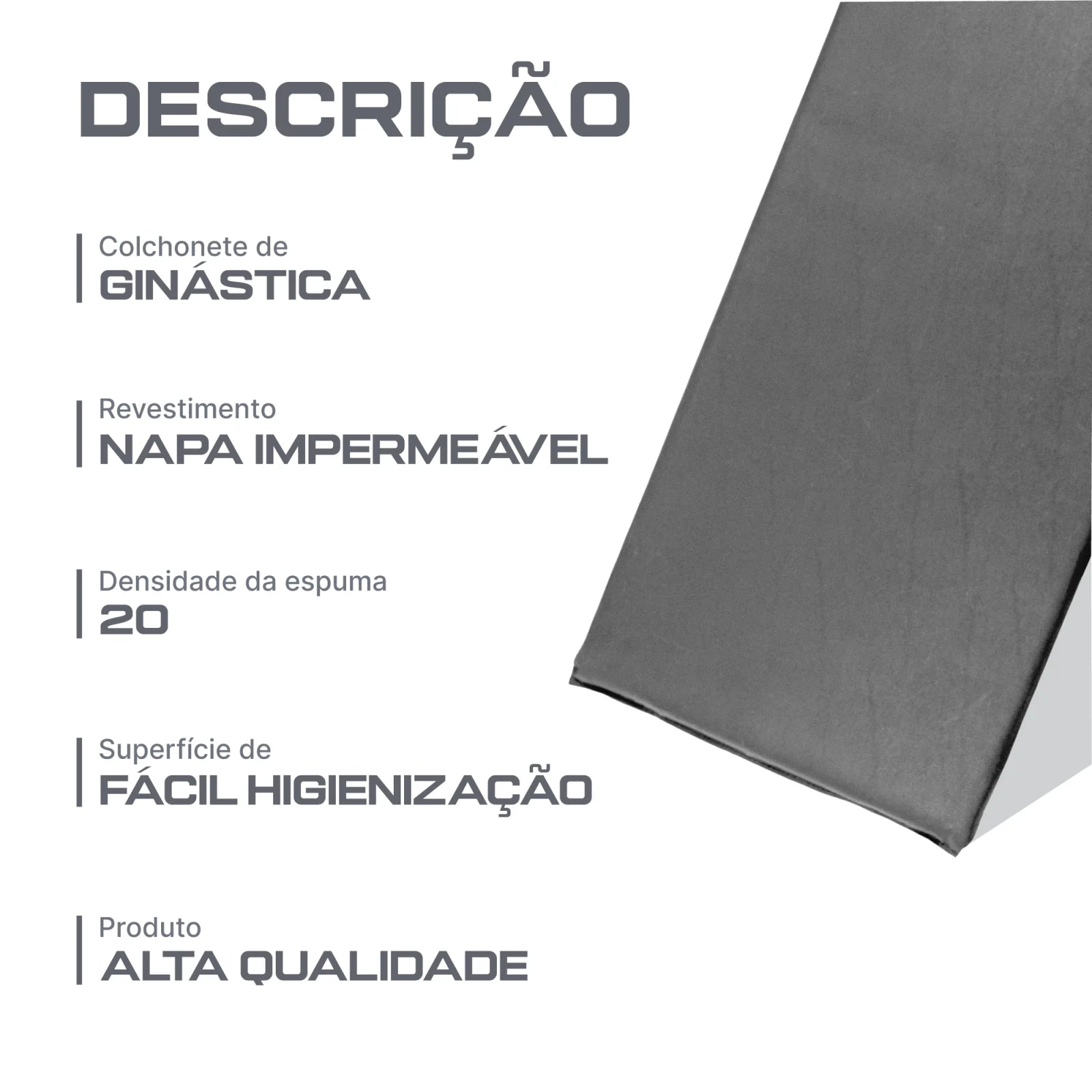 Colchonete de Ginástica 0,95 X 0,44 X 0,03M • D20