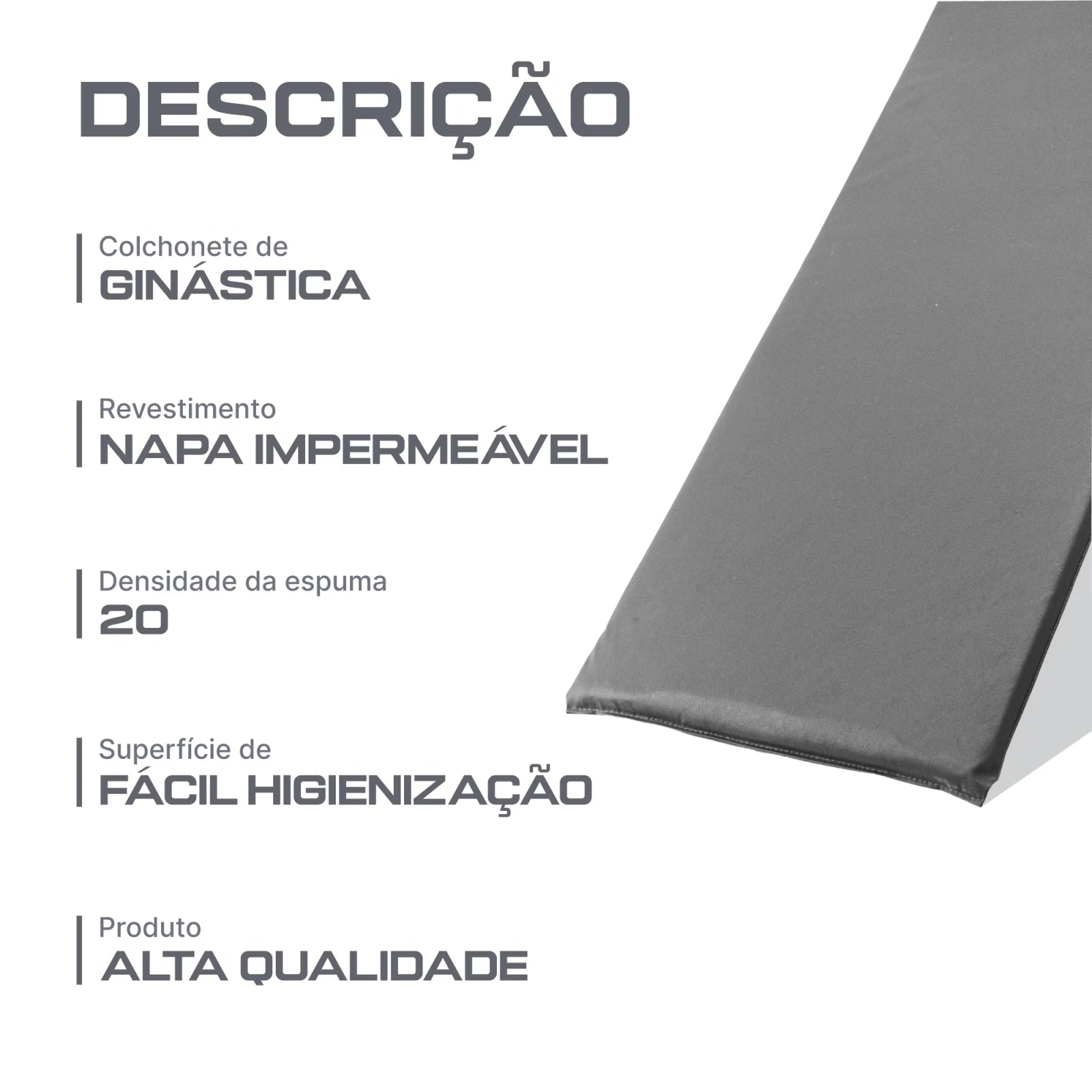 Colchonete de Ginástica 1,00 X 0,50 X 0,03M • D20