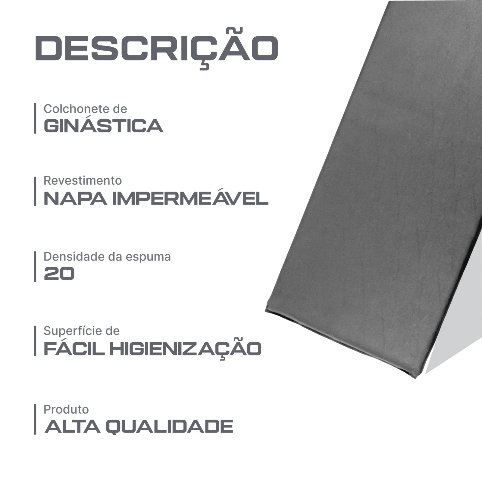 Colchonete de Ginástica 1,0 X 0,60 X 0,03M • D20