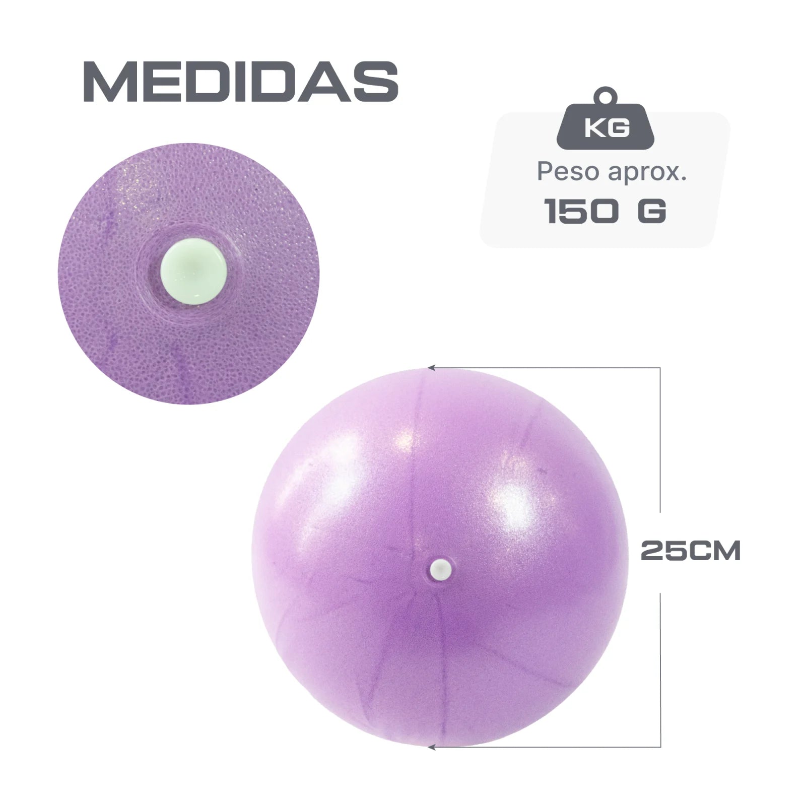 Bola de pilates inflável overball 25cm