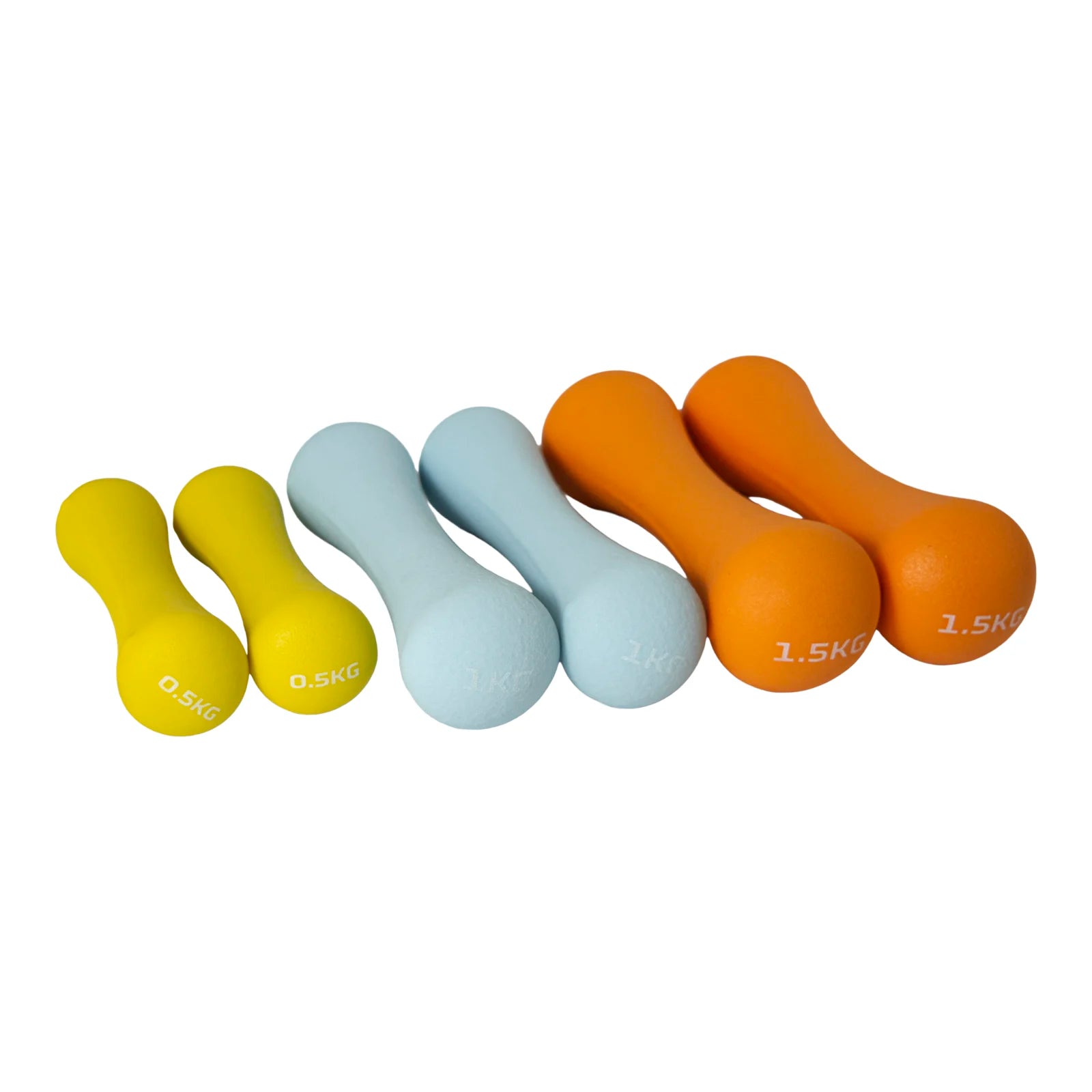 Conjunto 6 Halteres Neoprene 0,5 1 e 1,5kg e Suporte Envolst