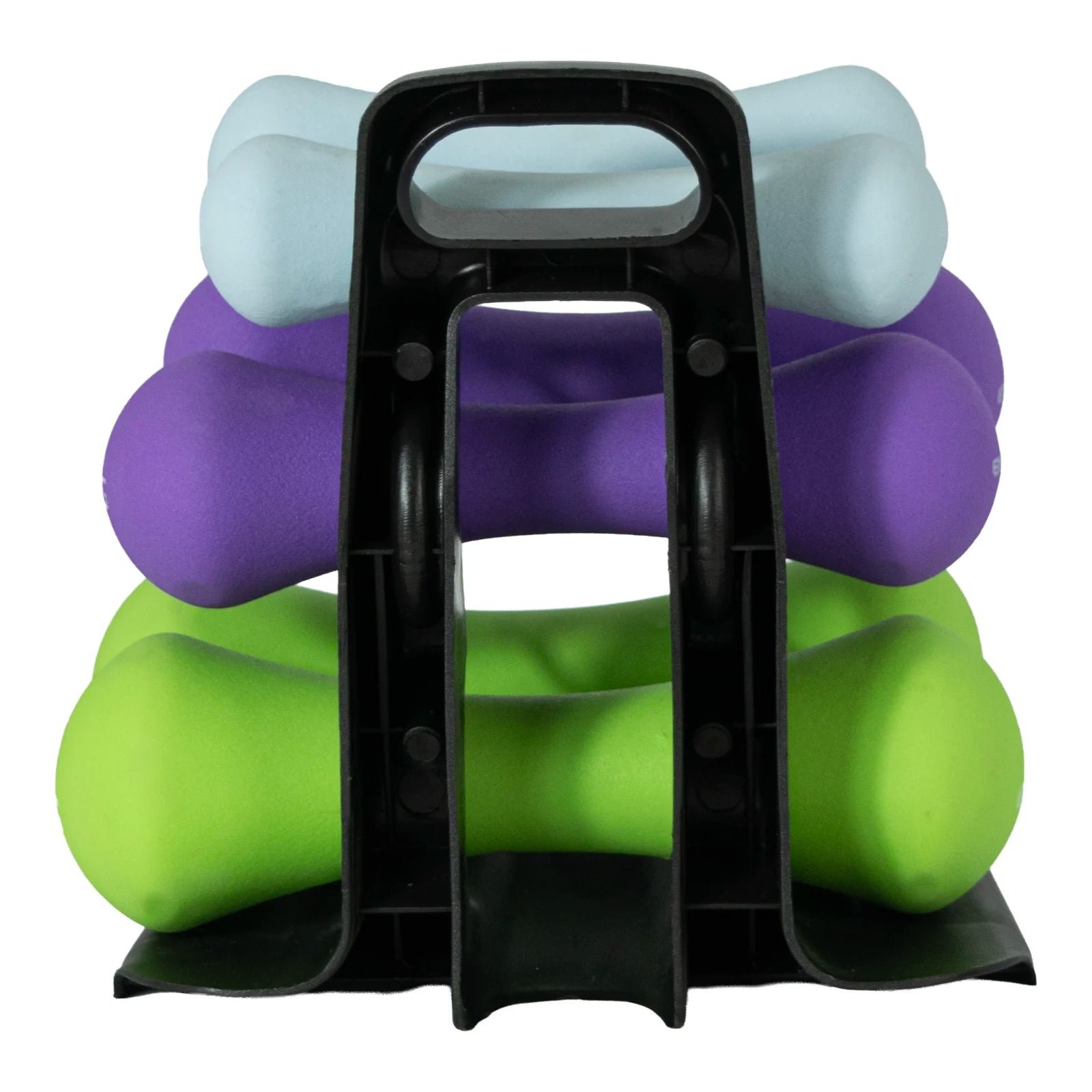 Conjunto 6 Halteres Neoprene 1, 2 e 3kg e Suporte Envolst