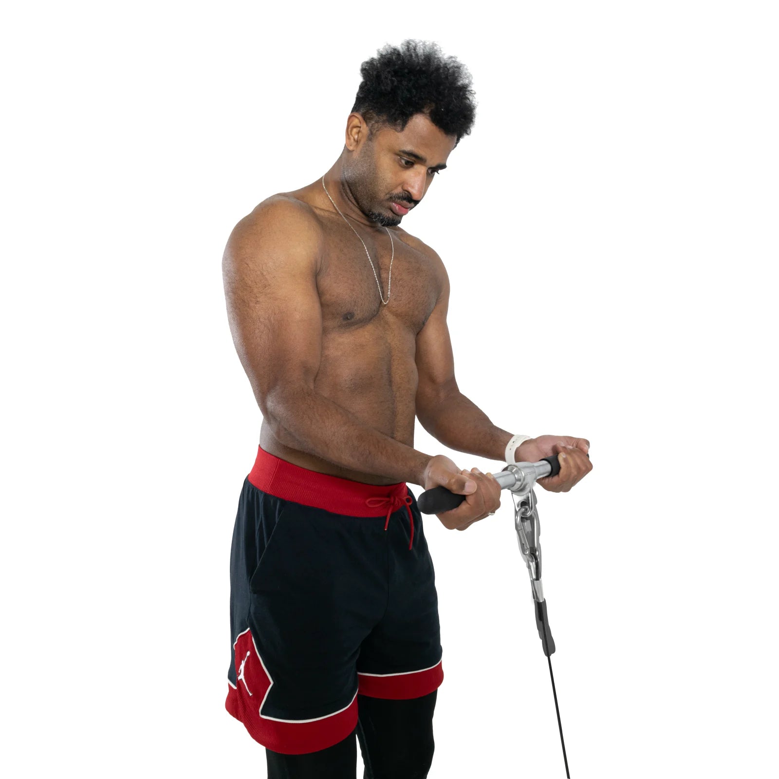 Puxador Barra Reta 45cm Pulley Cromado Maciço com Giro