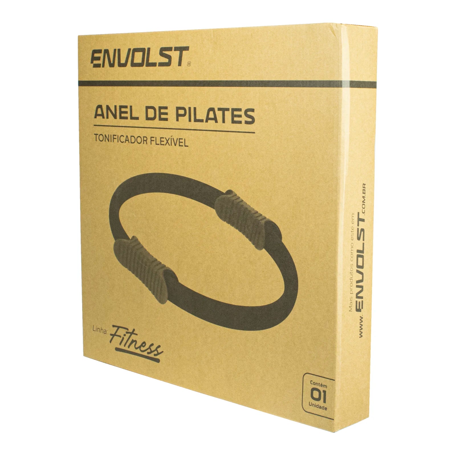 Anel de Pilates Tonificador Flexível Envolst - Verde e Cinza