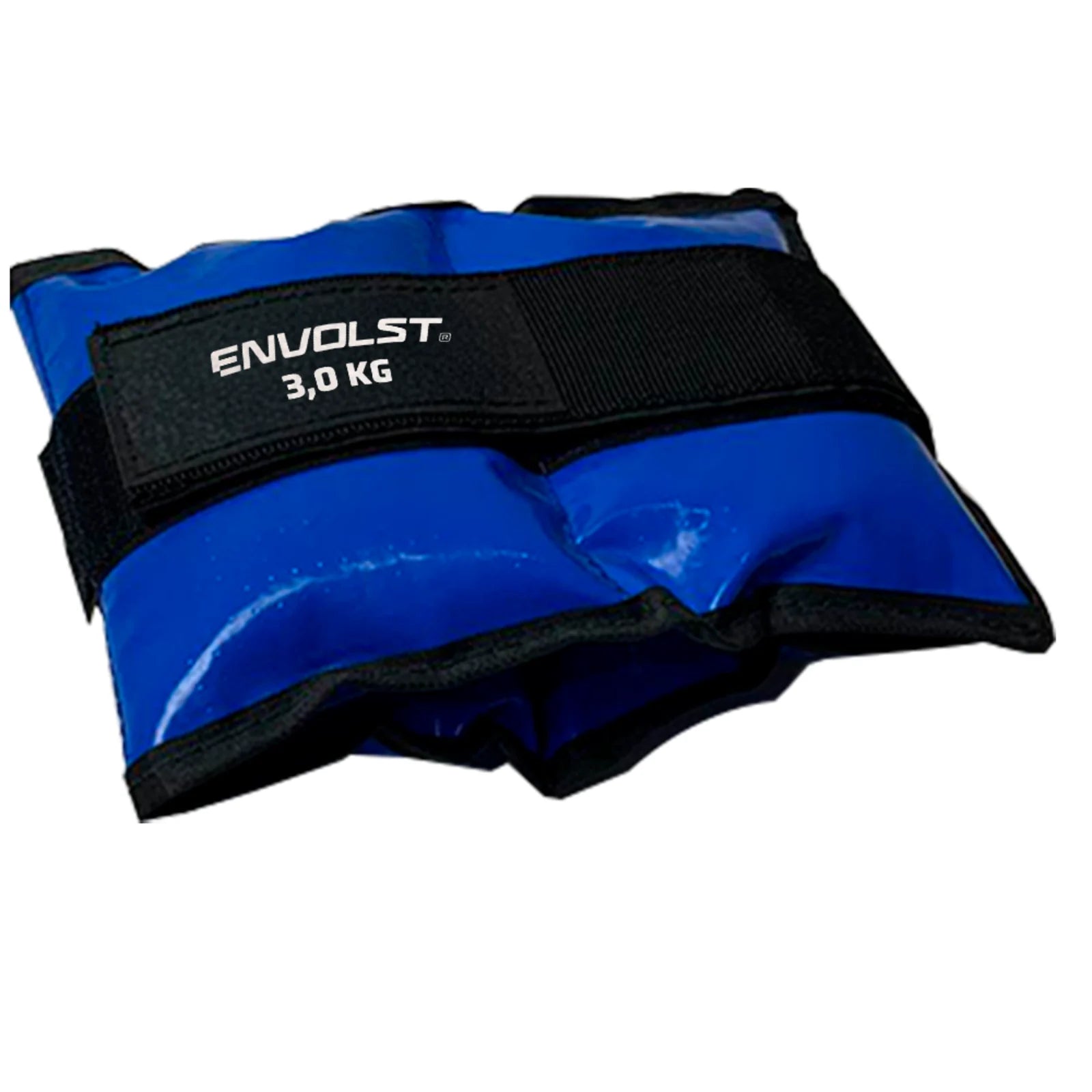 Tornozeleira caneleira em vinilona azul profissional 3kg Envolst - par