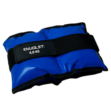 Tornozeleira caneleira em vinilona azul profissional 4kg Envolst - par